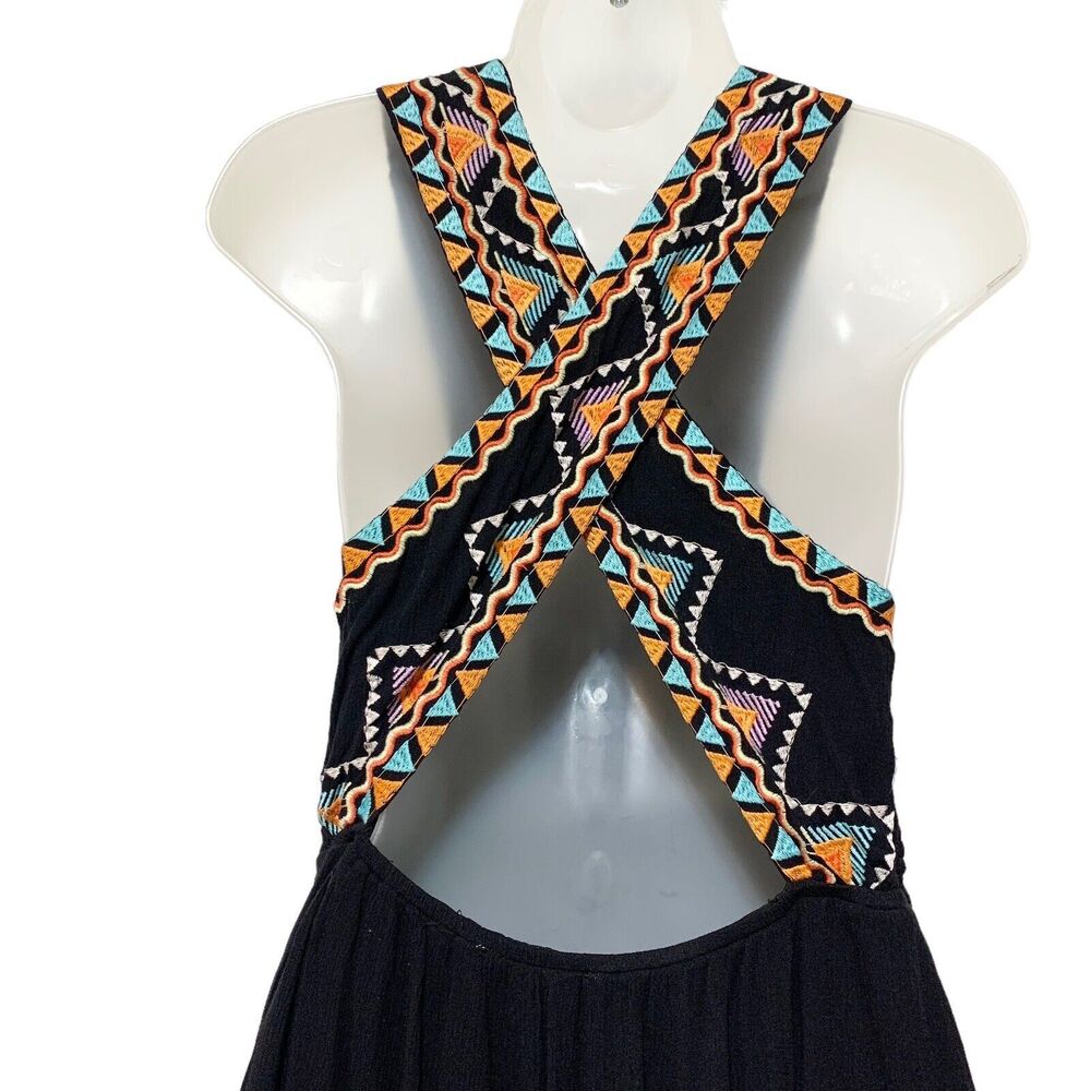 Andree By Unit Dress Embroidered Sleeveless Cross Back Boho Size Small - Picture 6 of 11